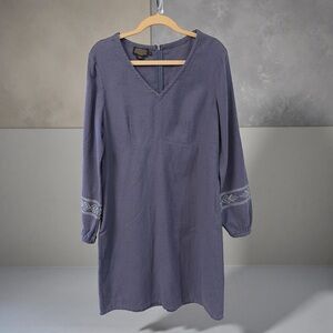 PENDLETON WOMEN’S BLUE LONG SLEEVE V-NECK DRESS SIZE M